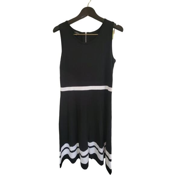 Talbot's Sweater Dress Black and White SZ M - Picture 1 of 6